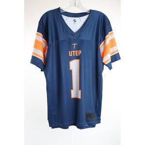 ProSphere Men's UTEP Miners #1 Navy Full Sublimated Football Jersey Size Small